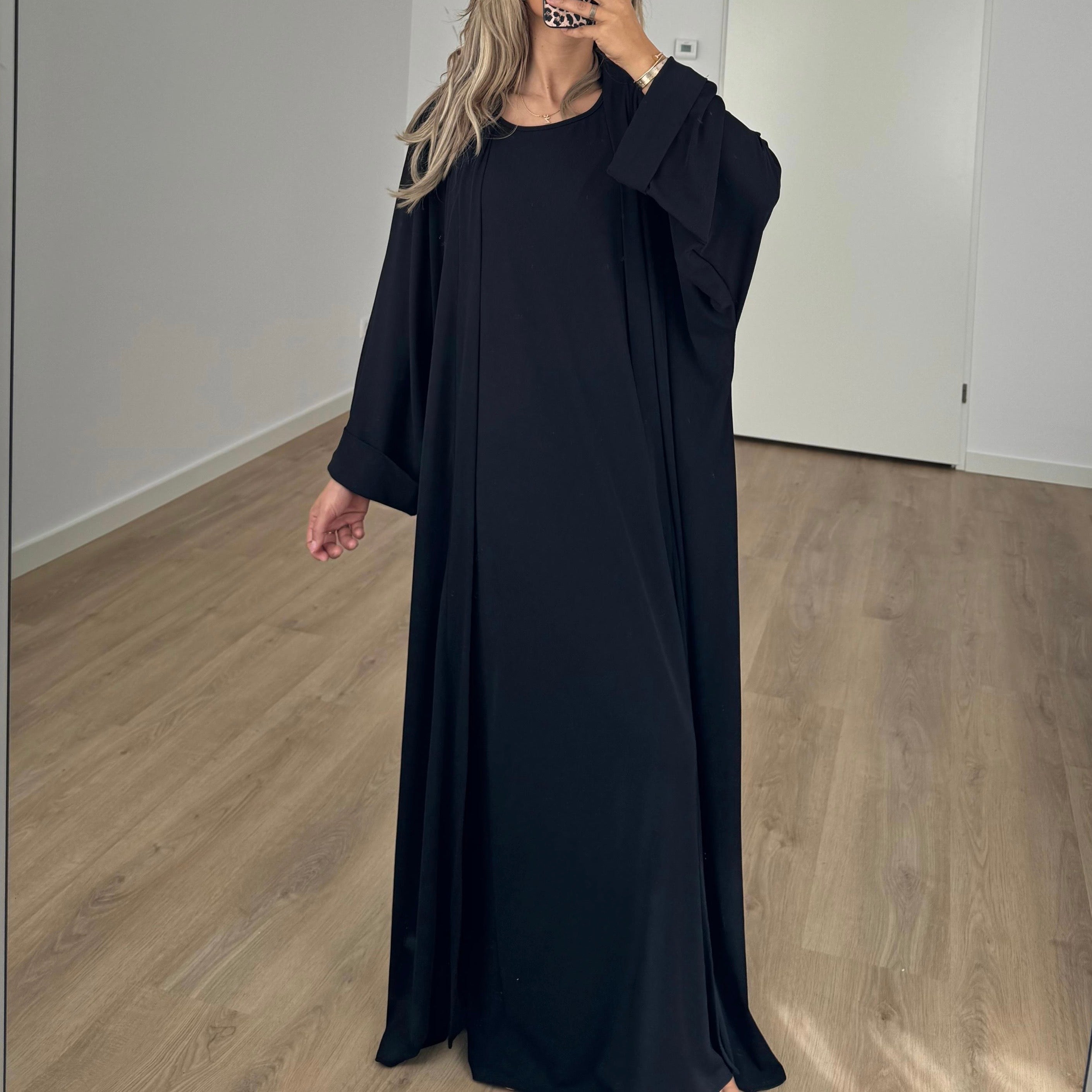 JERSEY ABAYA BLACK