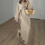 KIMONO DRESS SAND