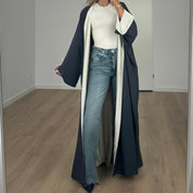 2-TONED ABAYA BLUE