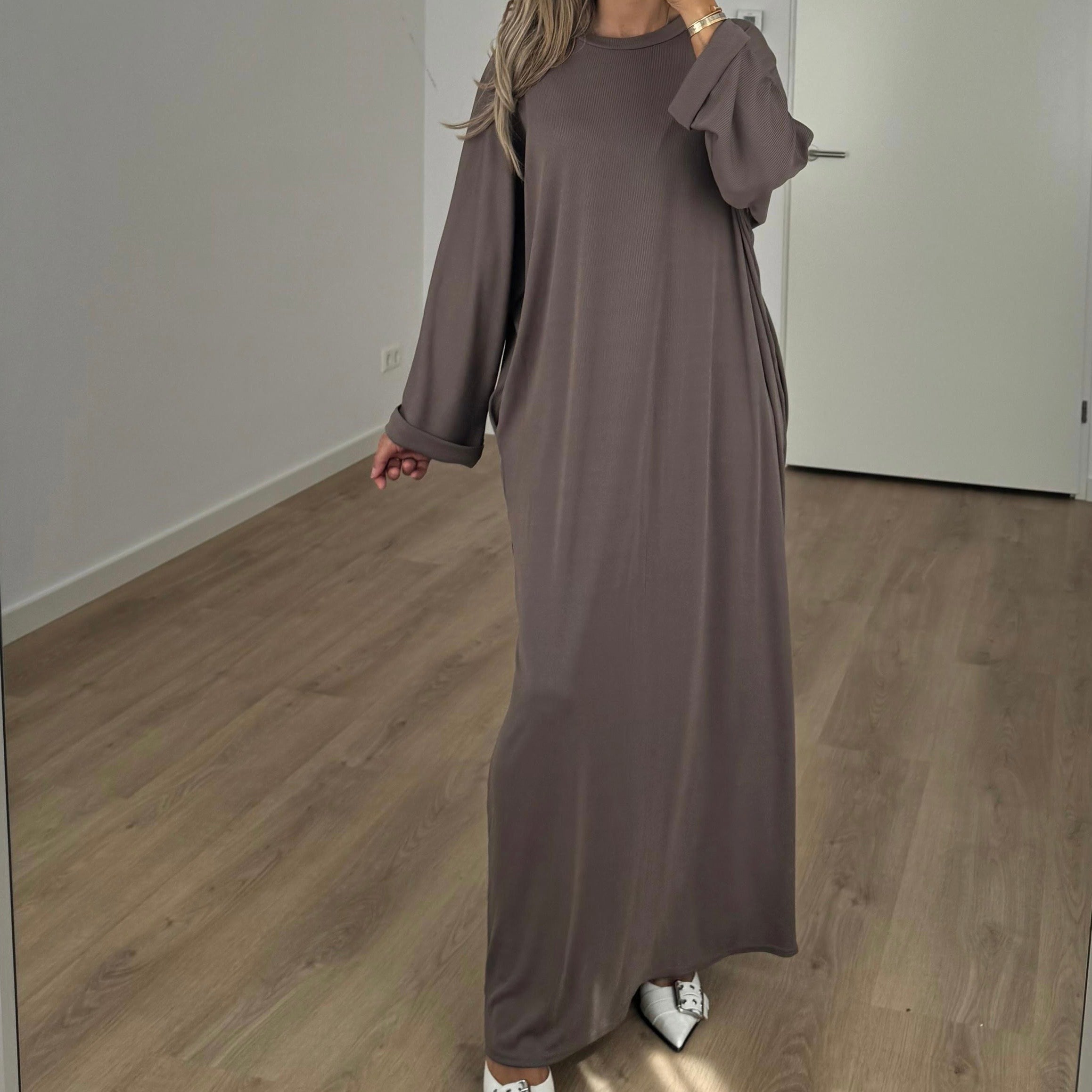 JERSEY DRESS TAUPE