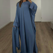 ABAYA GOLD LIGHT BLUE