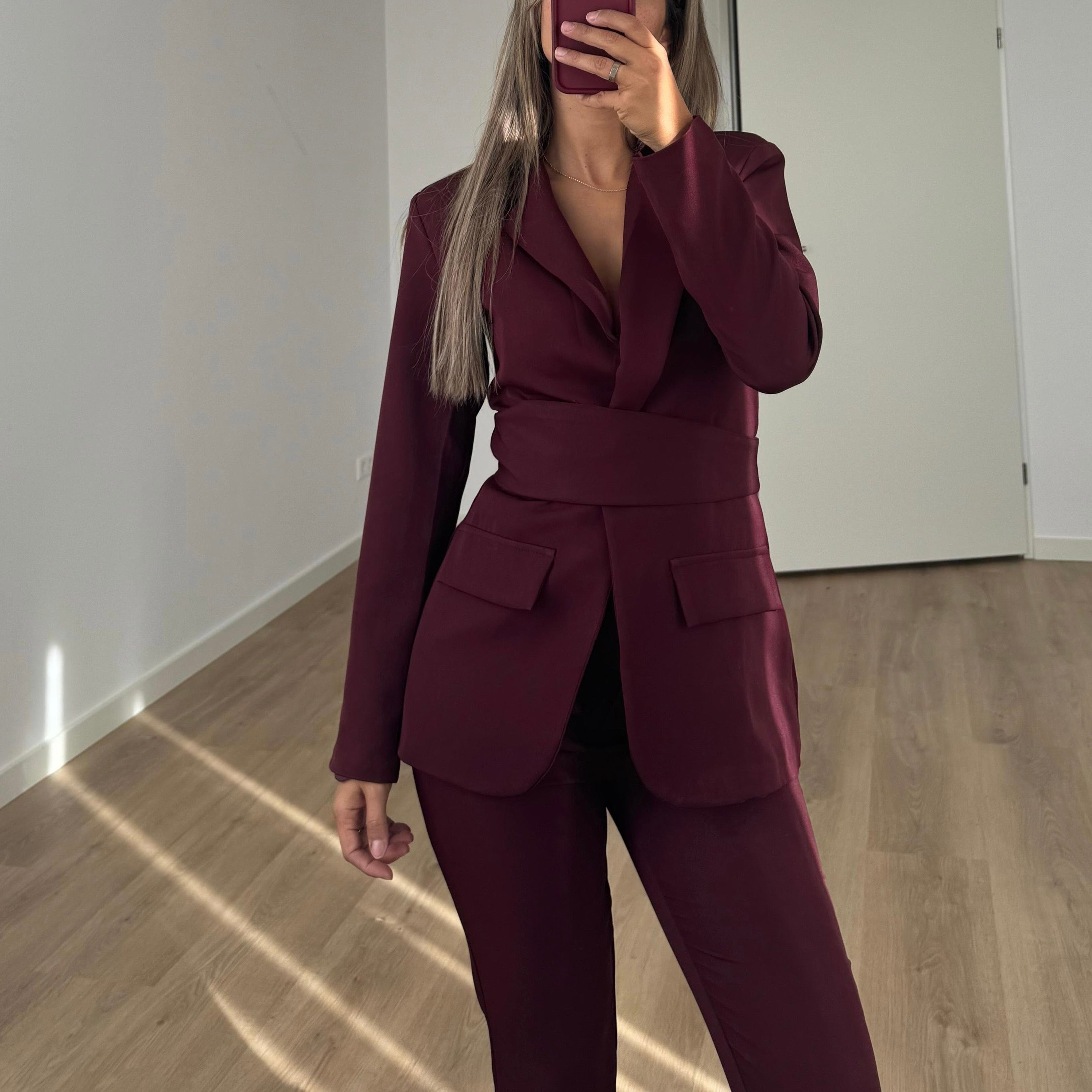 BLAZER SET BORDO