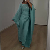 SIANA SHINY DRESS AQUA